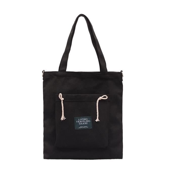 Sac shopping Tote bag,Femmes Simple sac à provisions femme toile tissu réutilisable pliable Eco épicerie fourre tout sac - Type E