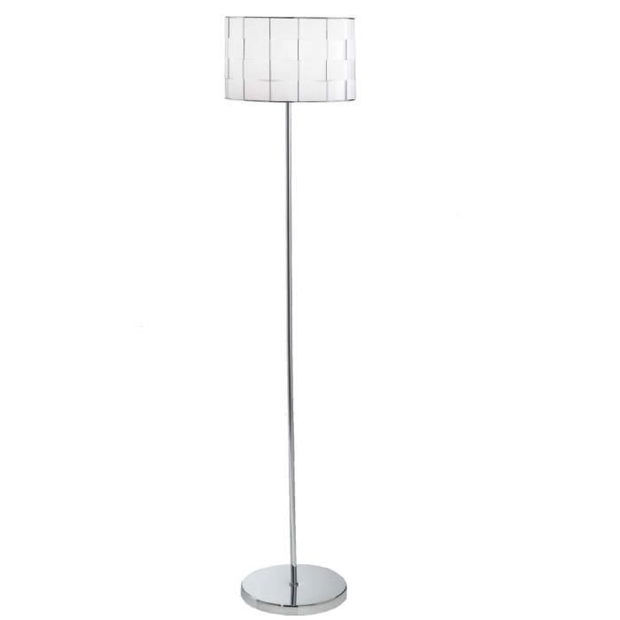 Lampadaire abat-jour tressé luminaire E27 interrupteur à pied salle de séjour
