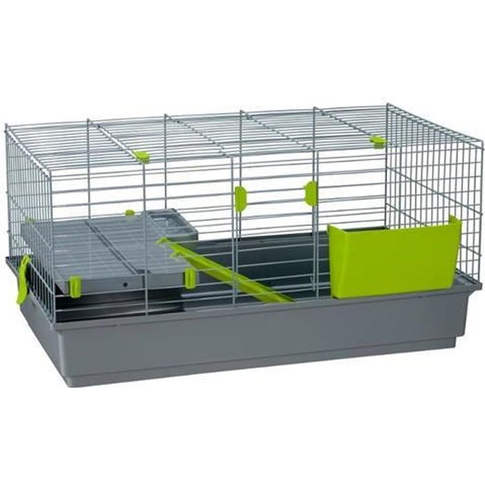 Longue cage pour lapins et cochons d'Inde à 2 étag