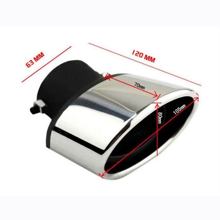 Pièces Auto,Embout de silencieux d'échappement modifié en acier inoxydable chromé,pour Ford Focus,Chevrolet,Cruze,Aveo,Kia 5,Mazda6