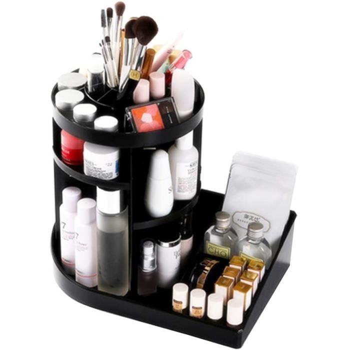 Beau Organisateur De Maquillage Tournant À 360°, Étagères Réglables, Rangement Maquillage Rotatif, Présentoir Maquillage, Rangement,