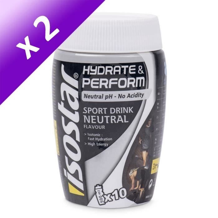 ISOSTAR Poudre Hydrate et Perform Neutral - 400 g (Lot de 2)