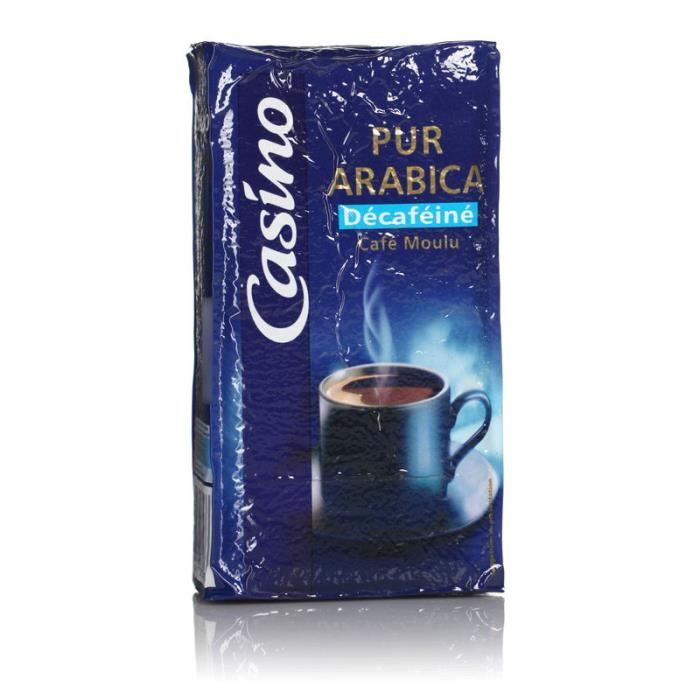Café moulu décaféiné pur arabica 250 g