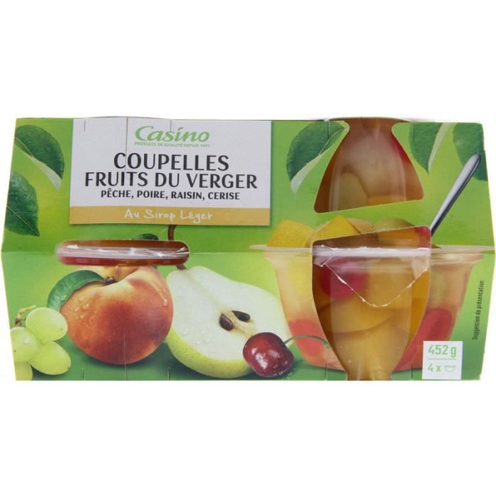 Lot de Coupelles de fruits du verger - 113 g