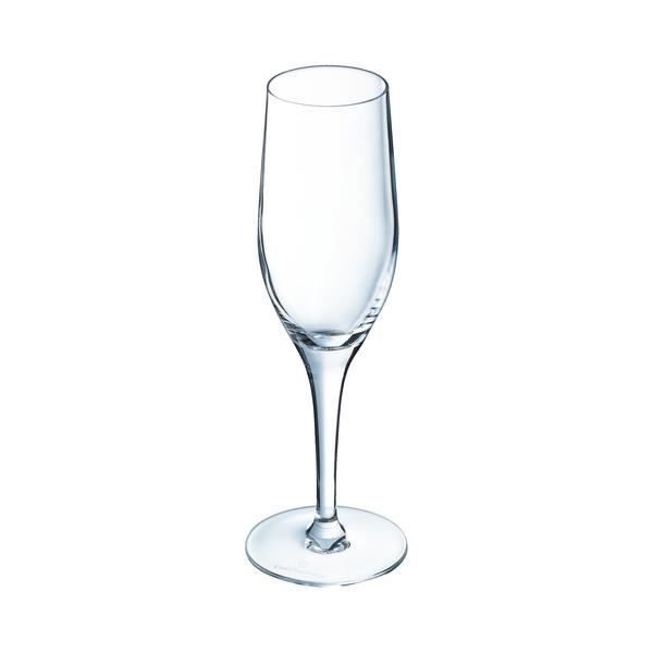 6 flûtes à champagne 19,5cl Sensation Exalt - Chef&Sommelier - Cristallin design classique 30% plus résistant