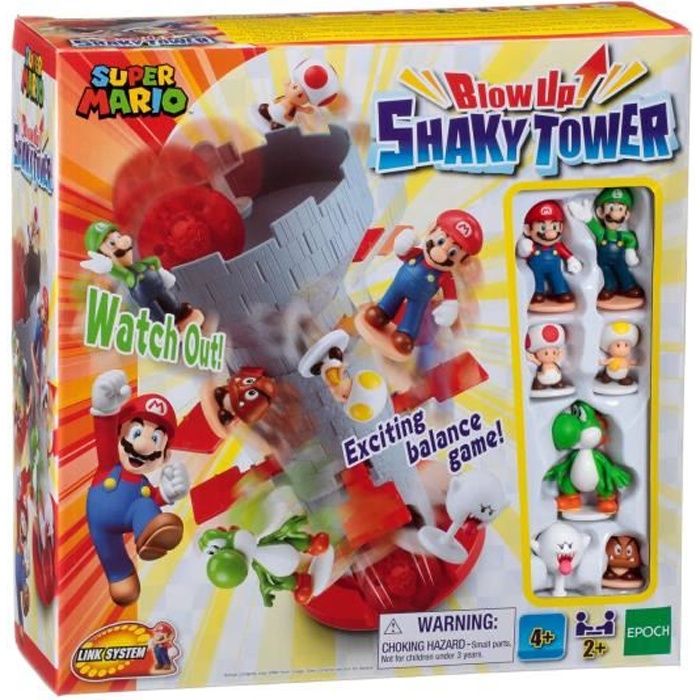 SUPER MARIO Blow Up! Shaky tower - Jeu de société - EPOCH - 7356