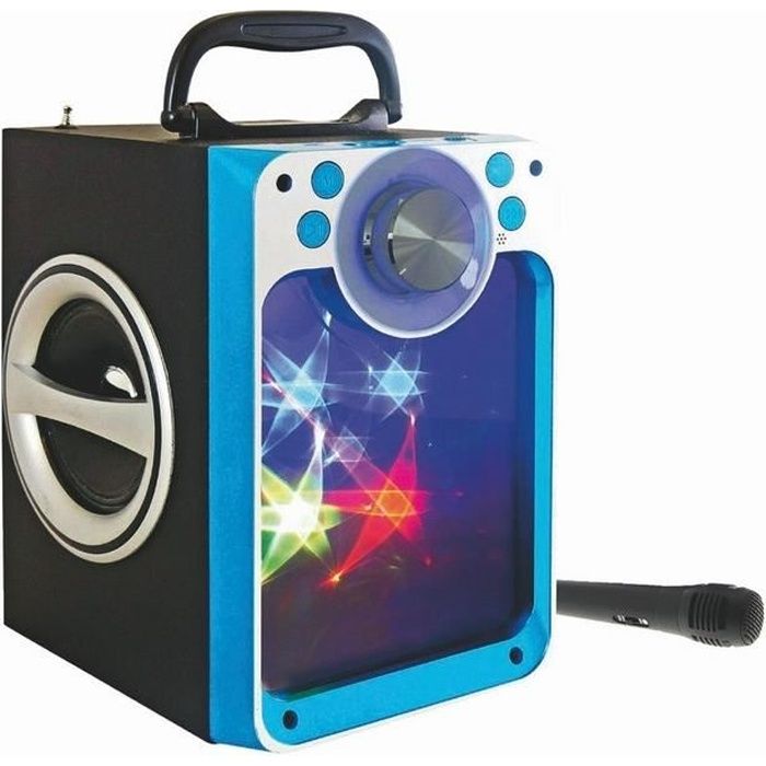 Inovalley - Haut Parleur Lumineux Disco - Fonction Karaoke