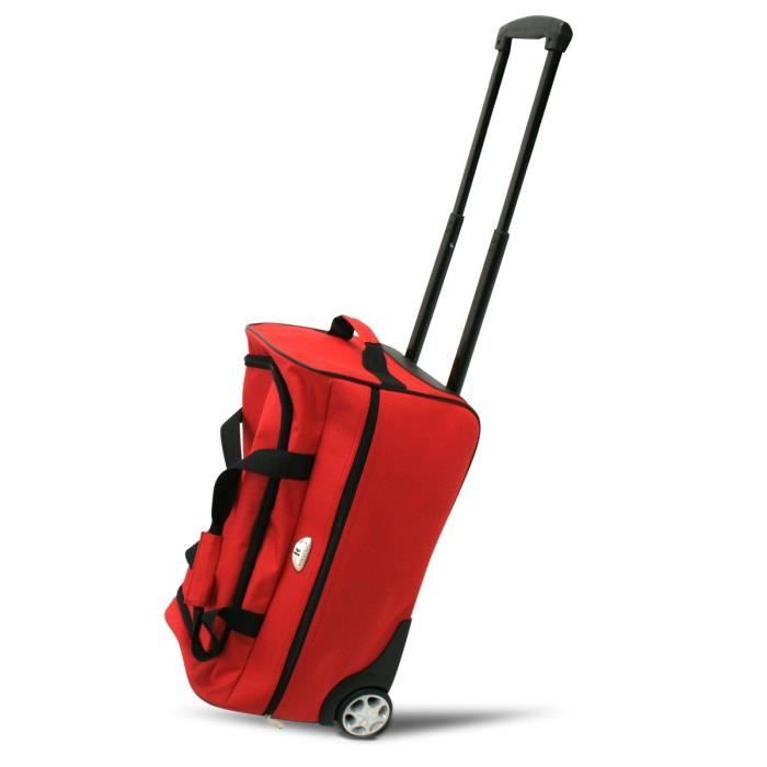 KINSTON Sac de Voyage Souple 2 Roues 52 cm Rouge