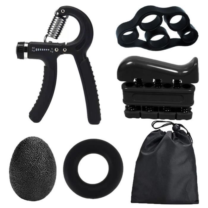 Hand Grip Musculation,6 pièces Muscleur de Main avec Comptage, 5-60KG Résistance Réglable Hand Gripper, Exerciseur de Doigts