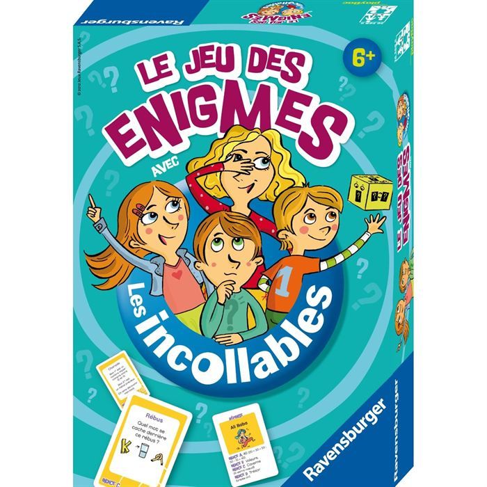 LES INCOLLABLES Le jeu des Enigmes - Ravensburger - Jeu de société enfants - Réfléxion et logique - 2 à 4 joueurs - Dès 6 ans