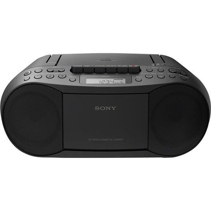 SONY - CFDS70B.CED - Boombox CD/Tuner / cassettes-Radio AM/FM-Sortie RMS stéréo 2 x 1,7 W-Lecture de CD-R/RW et CD mp3