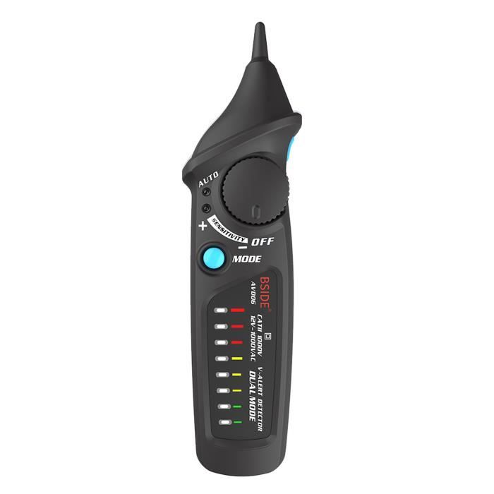 Détecteur électrique détecteur de tension sans contact stylo testeur de tension ca avec lampe de poche LED