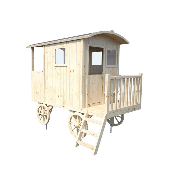 Cabane en bois pour enfant ROULOTTE CARRY