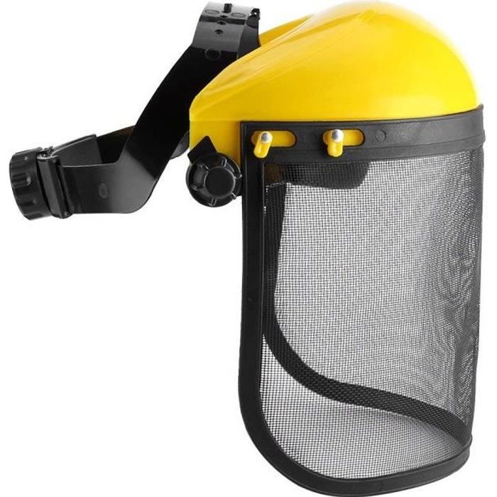 Casque de Protection Visière Sécurité Grillagée de Forestier Chapeau Masque pour Tronçonneuse Jardinage Coupe Débroussailleuse