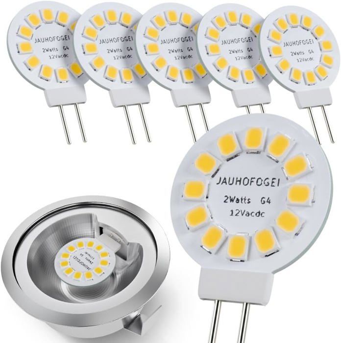 Ampoule LED 12 Volts G4 Plate Blanc Neutre 4000K quivalent Ampoule