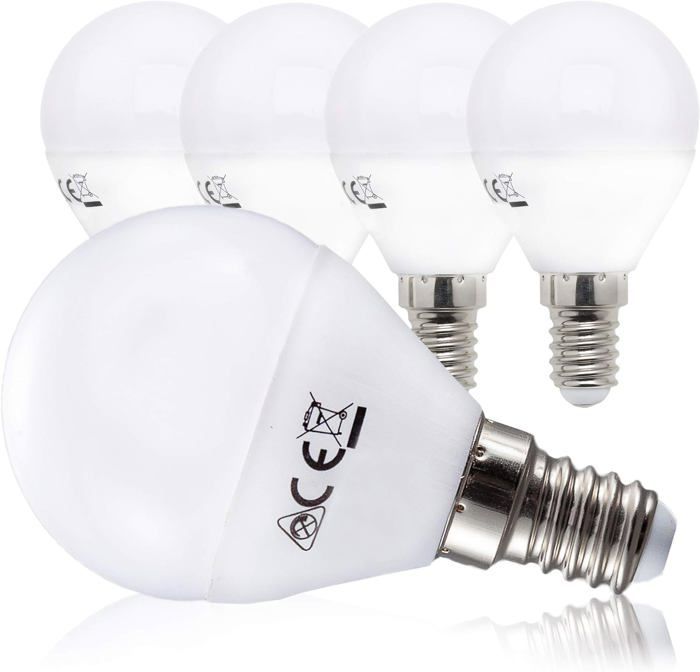 Lot De 5 Ampoules 5W LED E14 470 Lumen Par Ampoule Lumière Blanche