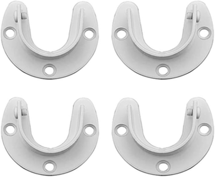 Lot De 2 Supports De Tringle De Placard En Acier Inoxydable - Diamètre 28 Mm, Pour Rangement Mural Ou Plafond