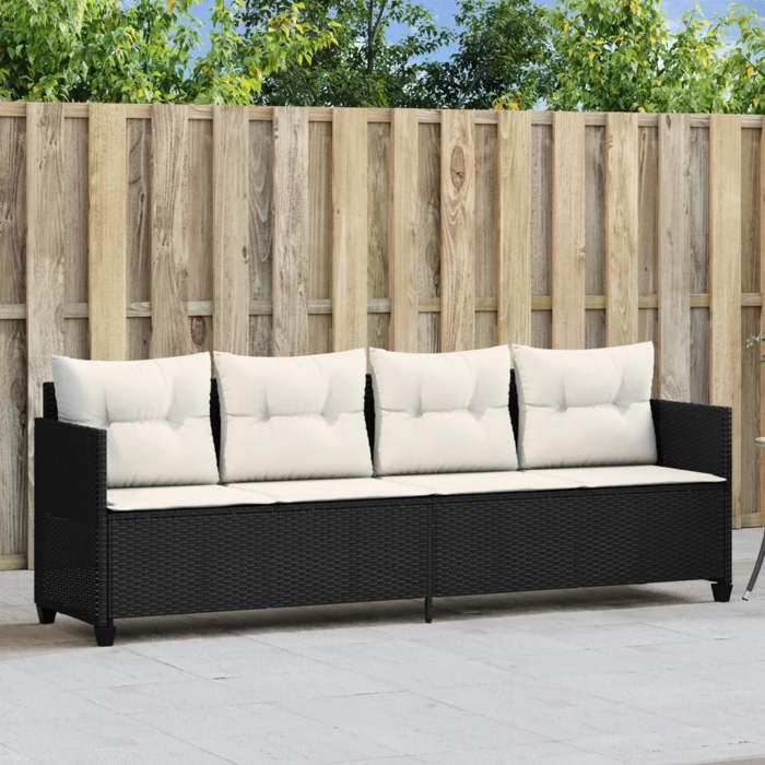 vidaXL Chaise longue avec coussins - vue 4
