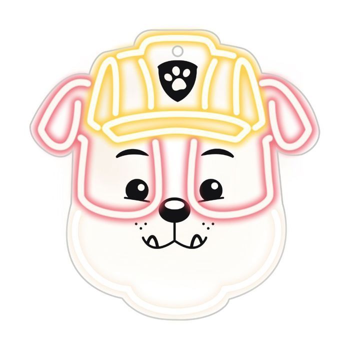 Lampe néon LED décorative suspendue sur plexiglas Paw Patrol - Rubble OW-130446