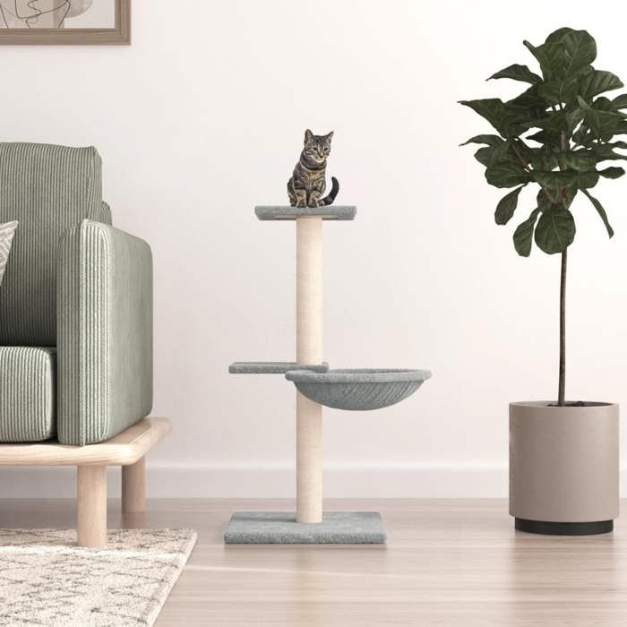 Petit prix Arbre à chat - Planche à Gratter - avec griffoirs en sisal gris clair 72 cm(272269）