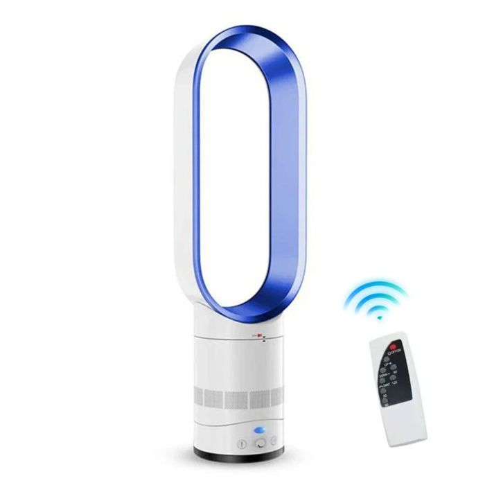 Ventilateur tour sans pale oscillant 90° – Design colonne 16 pouces avec LED télécommande vitesses continues – Ventilateur - Prumya