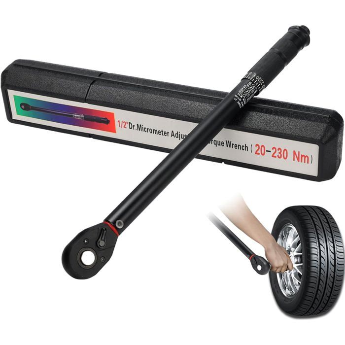 CLE DYNAMOMETRIQUE 1/2 20-120Nm DOUILLES DE JANTES