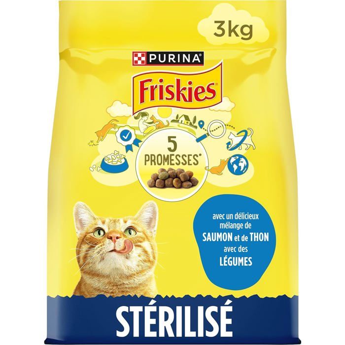 Comparer les prix de Nourriture pour chat - TWINBIRD - Croquettes Stérilisé Adulte - Saumon - Thon - Légumes 3kg