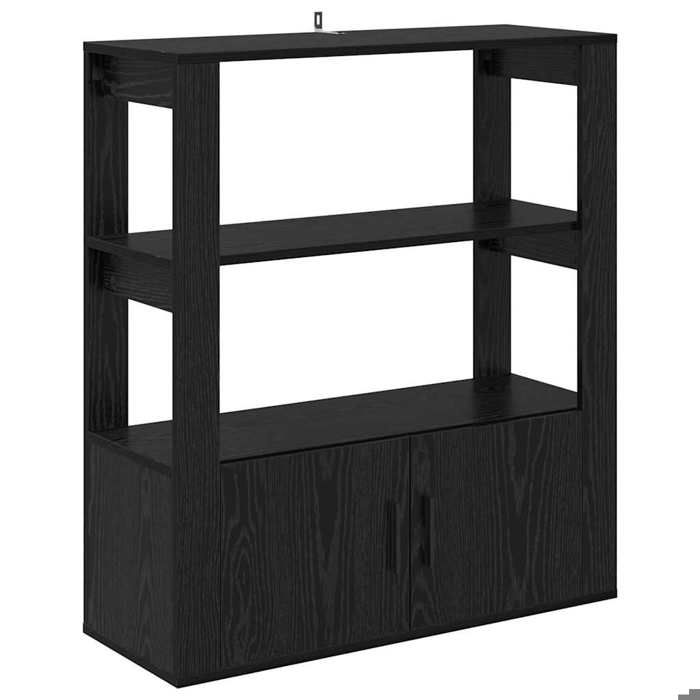 Luxueux Best*Buffet de couloir - Meuble Étagère pour rangement de cuisine/salon - Chêne noir 30x80x90 cm - Bois dingénierie 769705