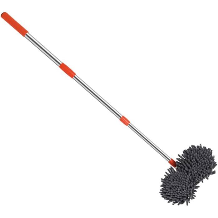 Brosse De Nettoyage Voiture à Grande Tête - Poils Doux Sans Rayures - Poignée Ergonomique Antidérapante - Pour Intérieur Et Extérieur - Avec Support De Rangement (rouge)