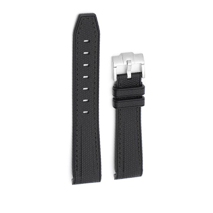 INF Bracelet de montre en caoutchouc de 20 mm pour Omega x Swatch Le noir