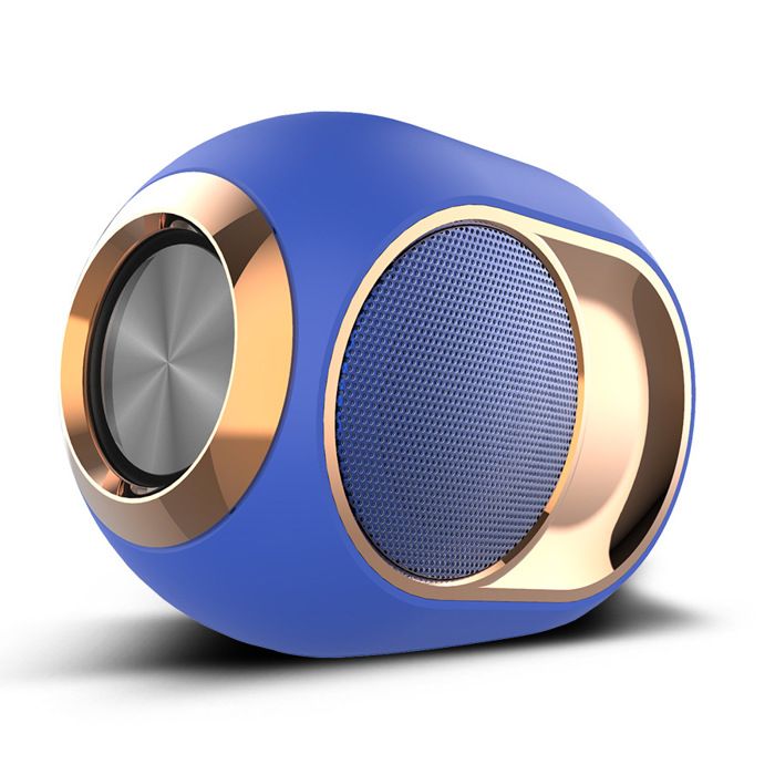Blue Bluetooth speaker wireless outdoor subwoofer powerful bass high volume portable speaker.