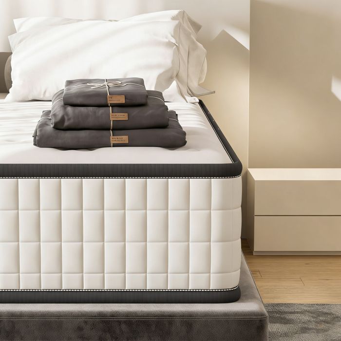 Matelas 90x190cm Ensemble Complet Pour le Lit épaisseur 16cm+Couette tissu respirable+Drap+Housse doreiller STANEW