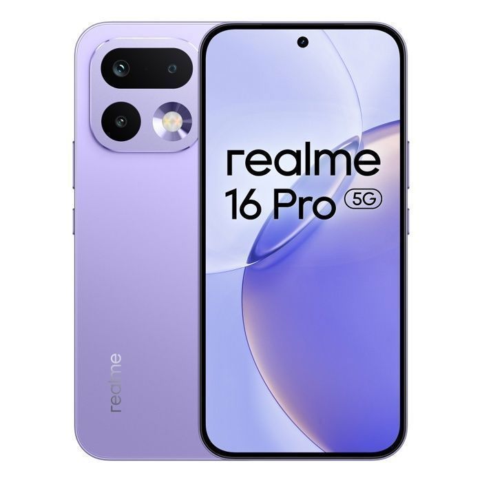 Smartphone Realme 16 Pro 5G 8Go+512Go Violet Orchid 200MP 6500mAh IP69 AMOLED 144Hz