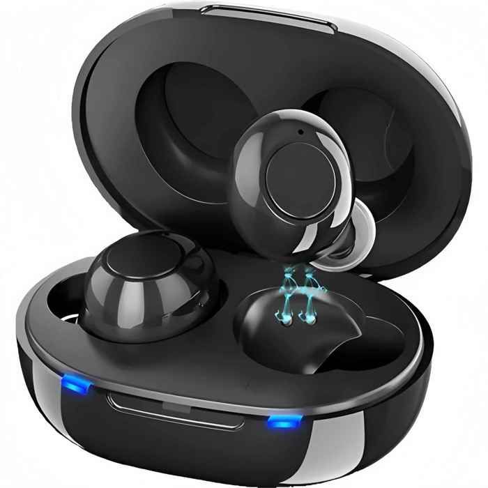 Casque audio amplification du son réduction du bruit commandes tactiles grande autonomie confort portabilité noir