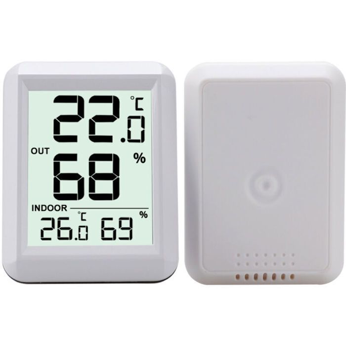 Thermomètre Intérieur et Extérieur Thermomètre Connecté avec Capteur Extérieure sans Fil Thermomètre Hygrometre Numérique avec