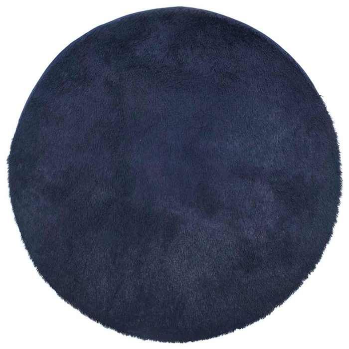 Moderne Tapis shaggy à poils longs NAVARRA bleu marine 100x100 cm Décorations @EU13148