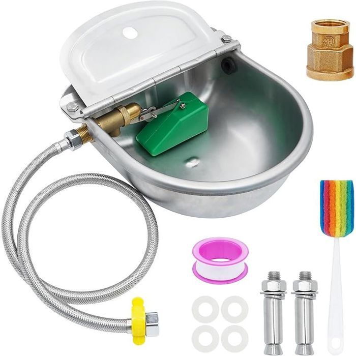 Abreuvoir automatique pour chien - Distributeur deau en acier inoxydable - Pour lextérieur - Pour animaux de compagnie