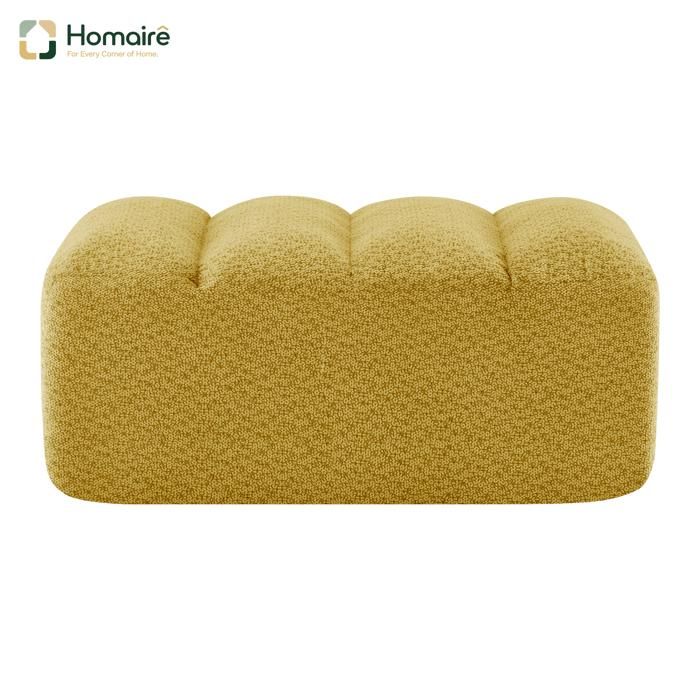 Pouf modulable polaire jaune 104 x 61 x 45 cm HOMAIRE