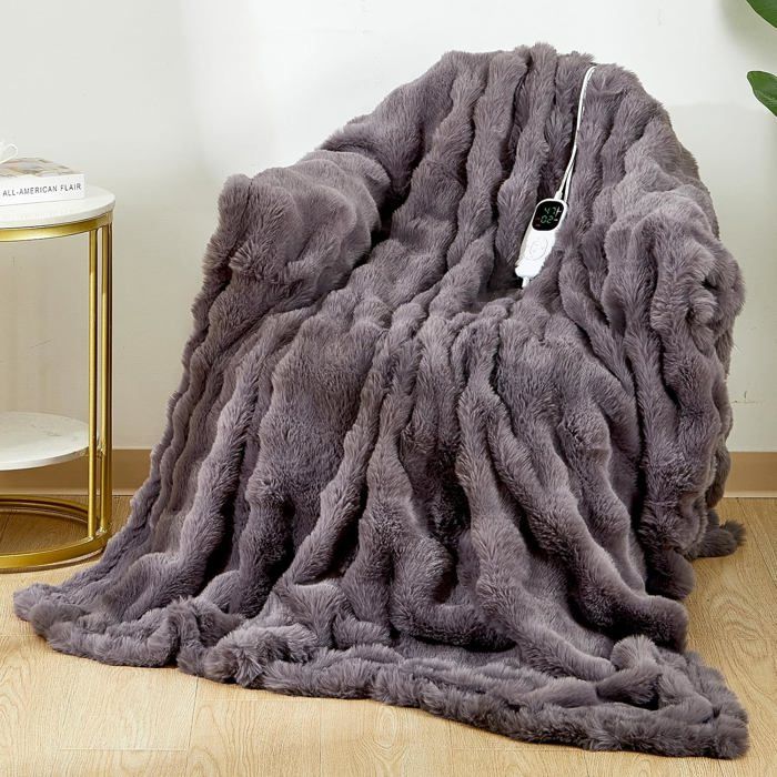 Uplayteck Couverture Chauffante 150 x 200 cm 8 Températures 35-55 °C 6 Minuteries Arrêt Automatique Flanelle Douce Uplayteck Couverture Chauffante 150 x 200 cm 8 Températures 35-55 °C 6 Minuteries Arrêt Automatique Flanelle Douce