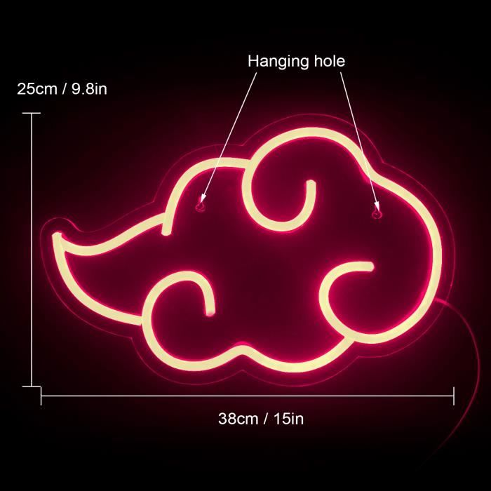 Lambrequin Néon Dragon Ball Z – Nuage Bleu, Alimentation USB, Décoration Murale Anime