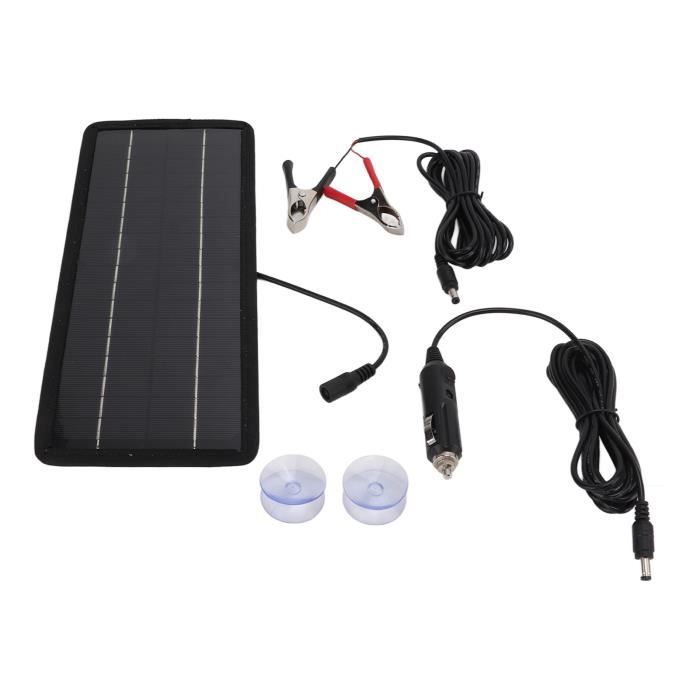 Panneau Solaire 20W 12V - Chargeur De Batterie Avec Ports USB Et Câble OBD - Pour Voiture, Camping-car, Bateau
