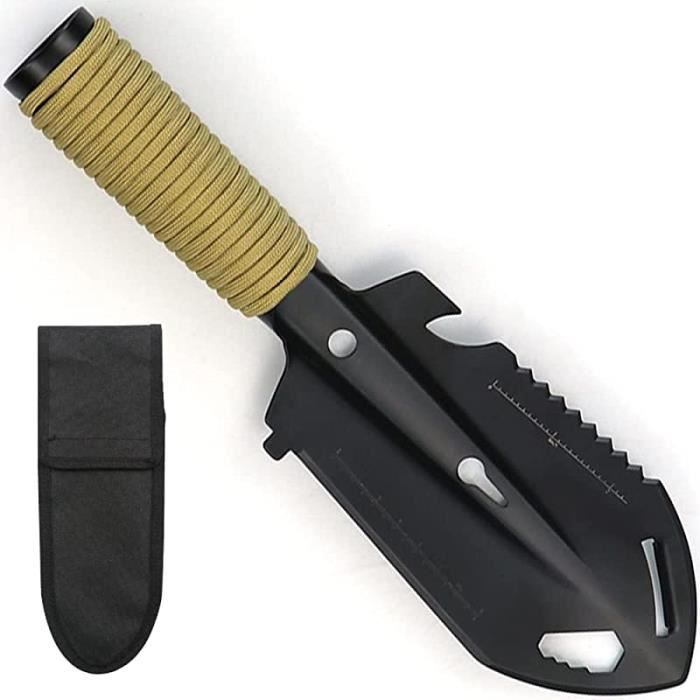 Pelle De Camping Multifonction 9 En 1 - Mini Truelle Randonnée Portable - Acier