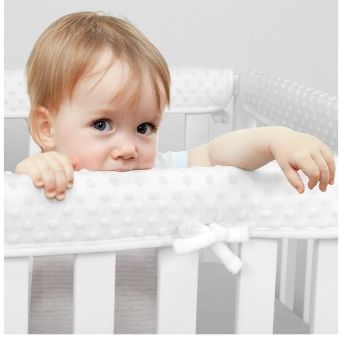 Protège matelas pour lit bébé coloris uni blanc