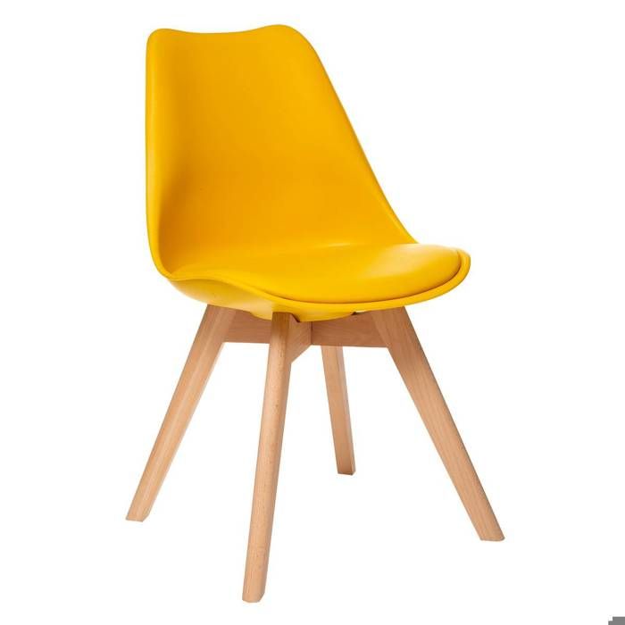Chaise Baya pieds hêtre jaune - Atmosphera createur dinterieur -
