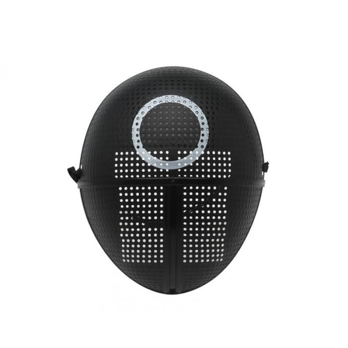Masque Noir de Travailleur - ATOSA - Accessoire déguisement Adulte - Rond - Plastique noir
