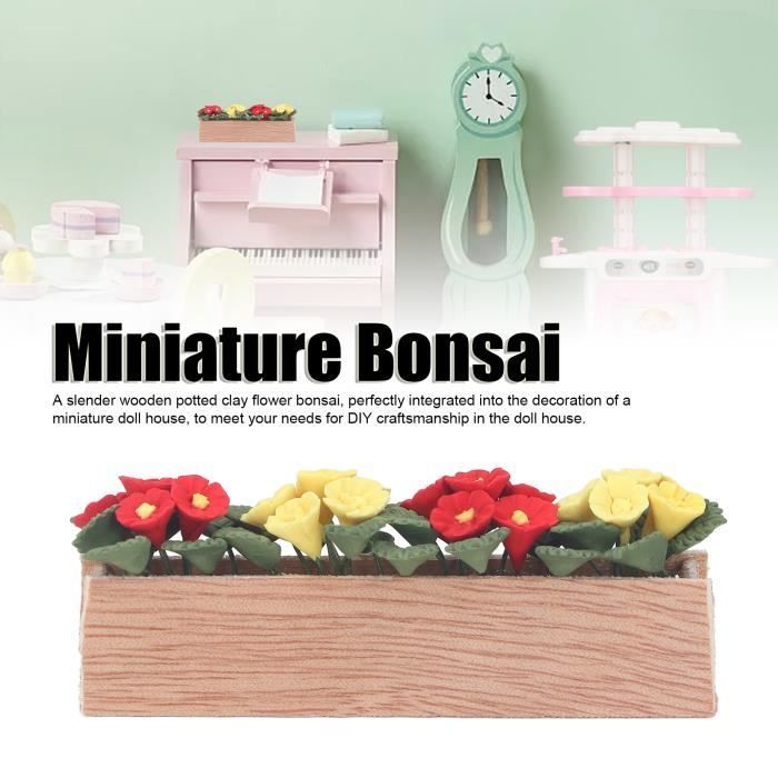 EBTOOLS modèle de fleur de maison de poupée 1:12 Artificielle Mini Michelia Champaca Pot De