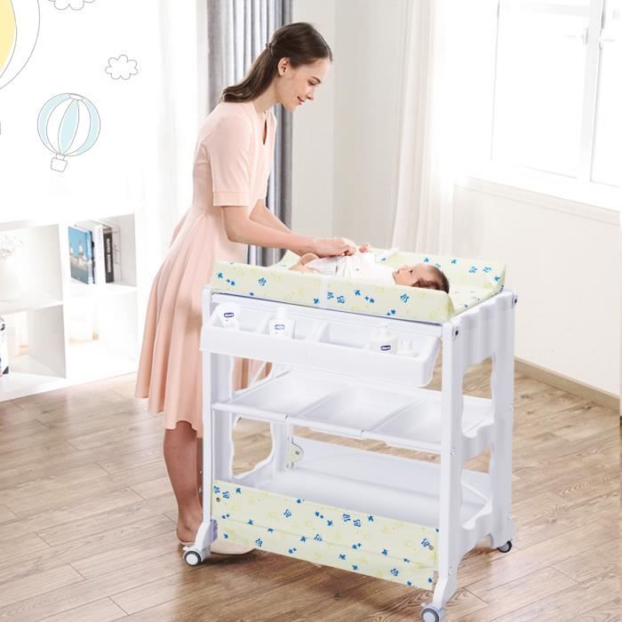 Table A Langer Pour Bebe Avec Baignoire Et Rangement Rose Blanc Blanc Achat Vente Table A Langer 0617748455568 Soldes Sur Cdiscount Des Le 20 Janvier Cdiscount