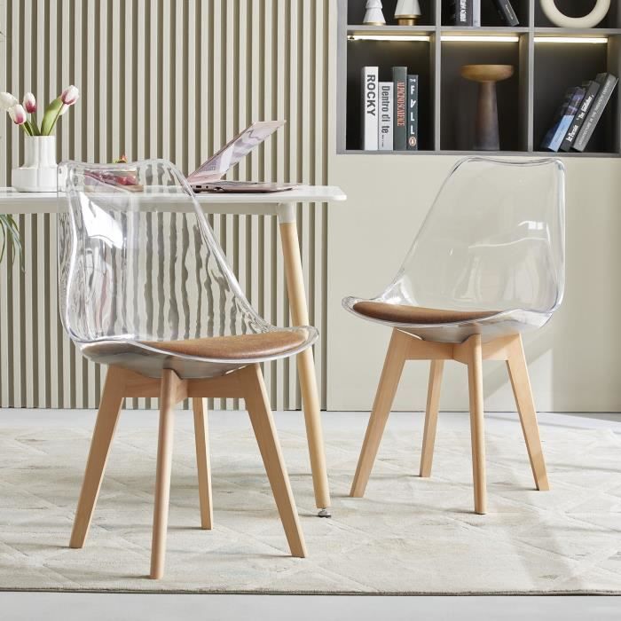 Chaises au design moderne vert transparent | Leroy Merlin