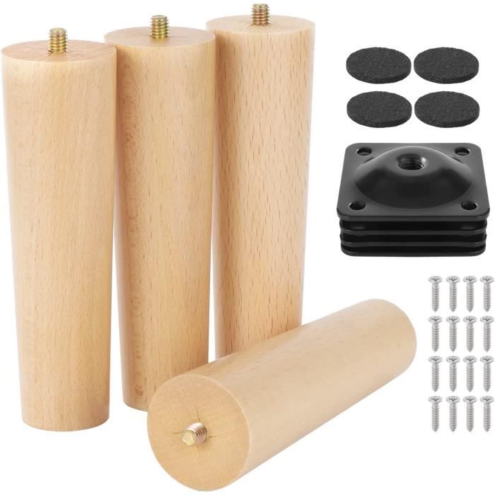 4 Pieds De Meubles En Bois érable – Finis, Pour Commode, Chaise, Armoire – Occasion