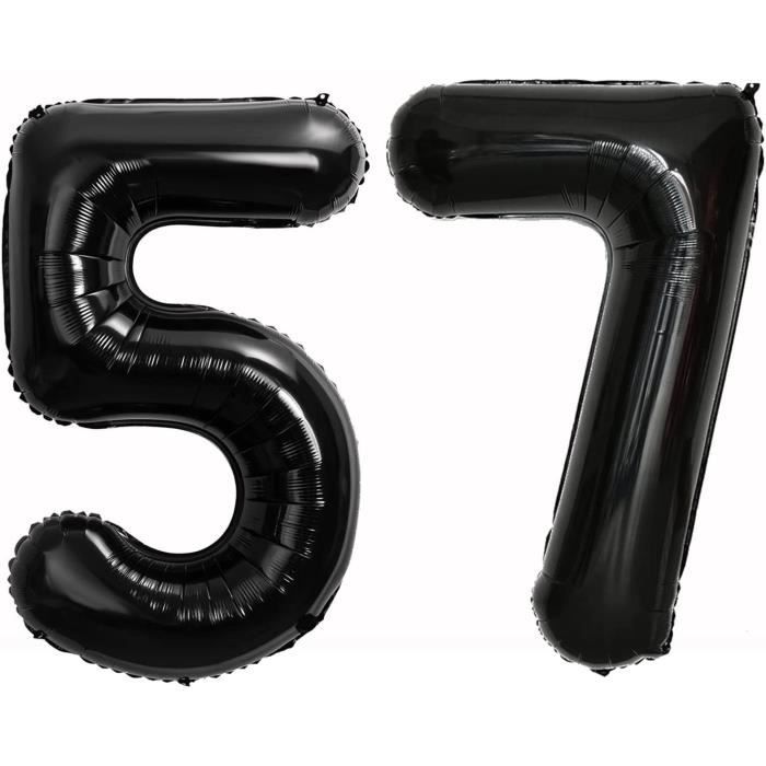 Ballon Anniversaire 35 Ans Noir, 100 Cm Ballon Chiffre Numéro 35 Noir